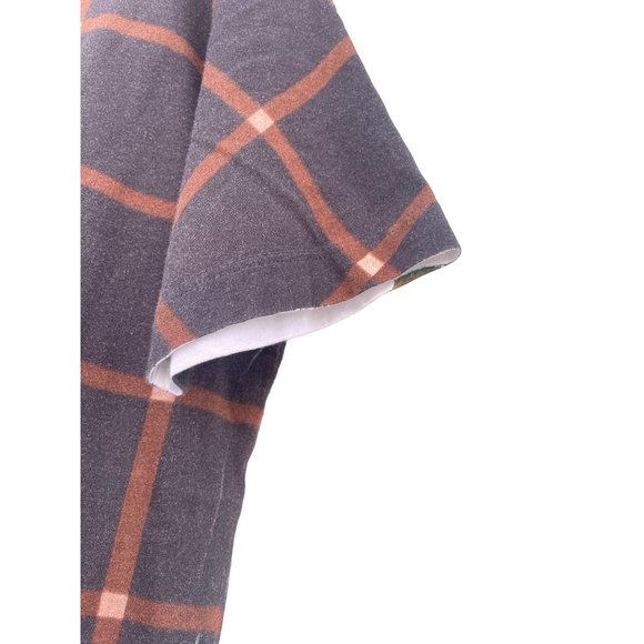 Vintage Prada women’s Large T-shirt Plaid Brown Triangle top Stripes - Picture 4 of 11